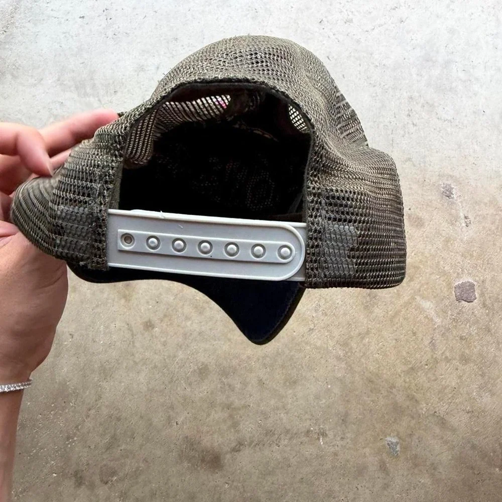 Y2K Ed Hardy embroidered trucker hat